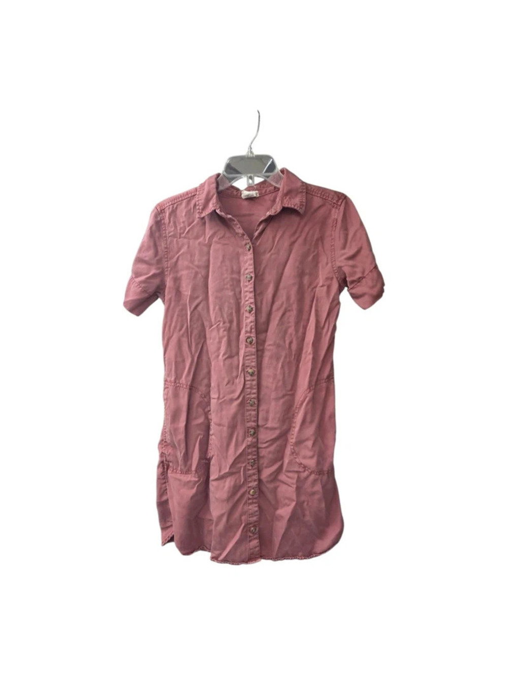 Nicole miller dusty pink button-up dress fall